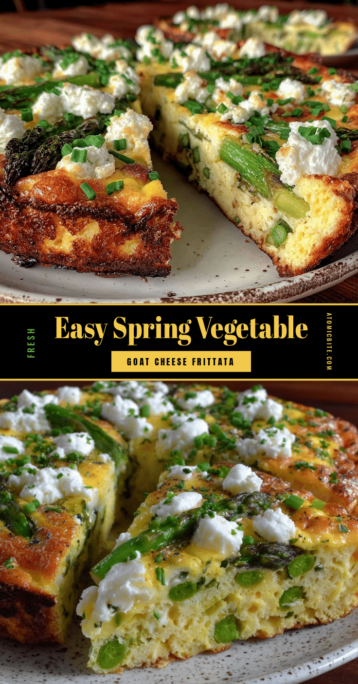 easy spring vegetable frittata with goat cheese recipe