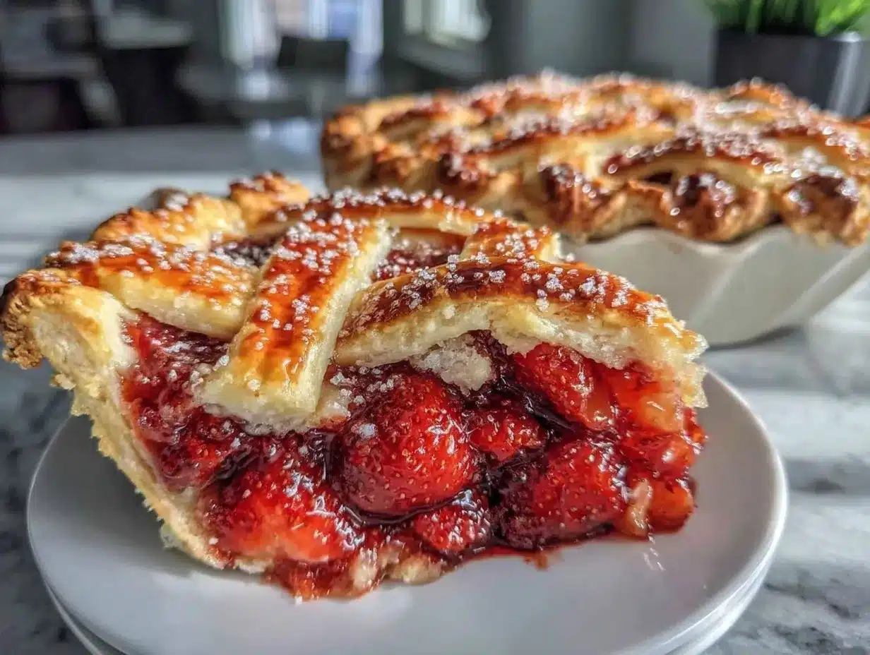 easy tangy rhubarb strawberry pie recipe preparation steps