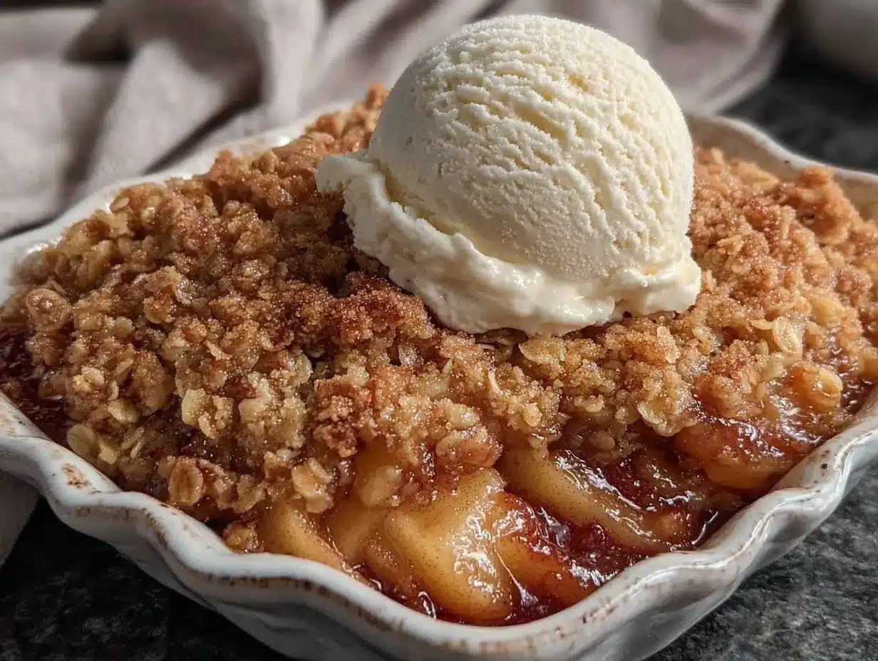 easy warm apple crisp preparation steps