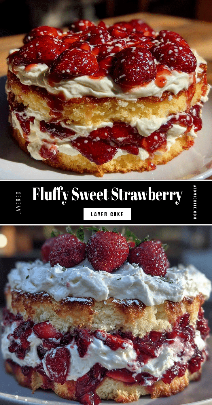 fluffy strawberry layer cake recipe