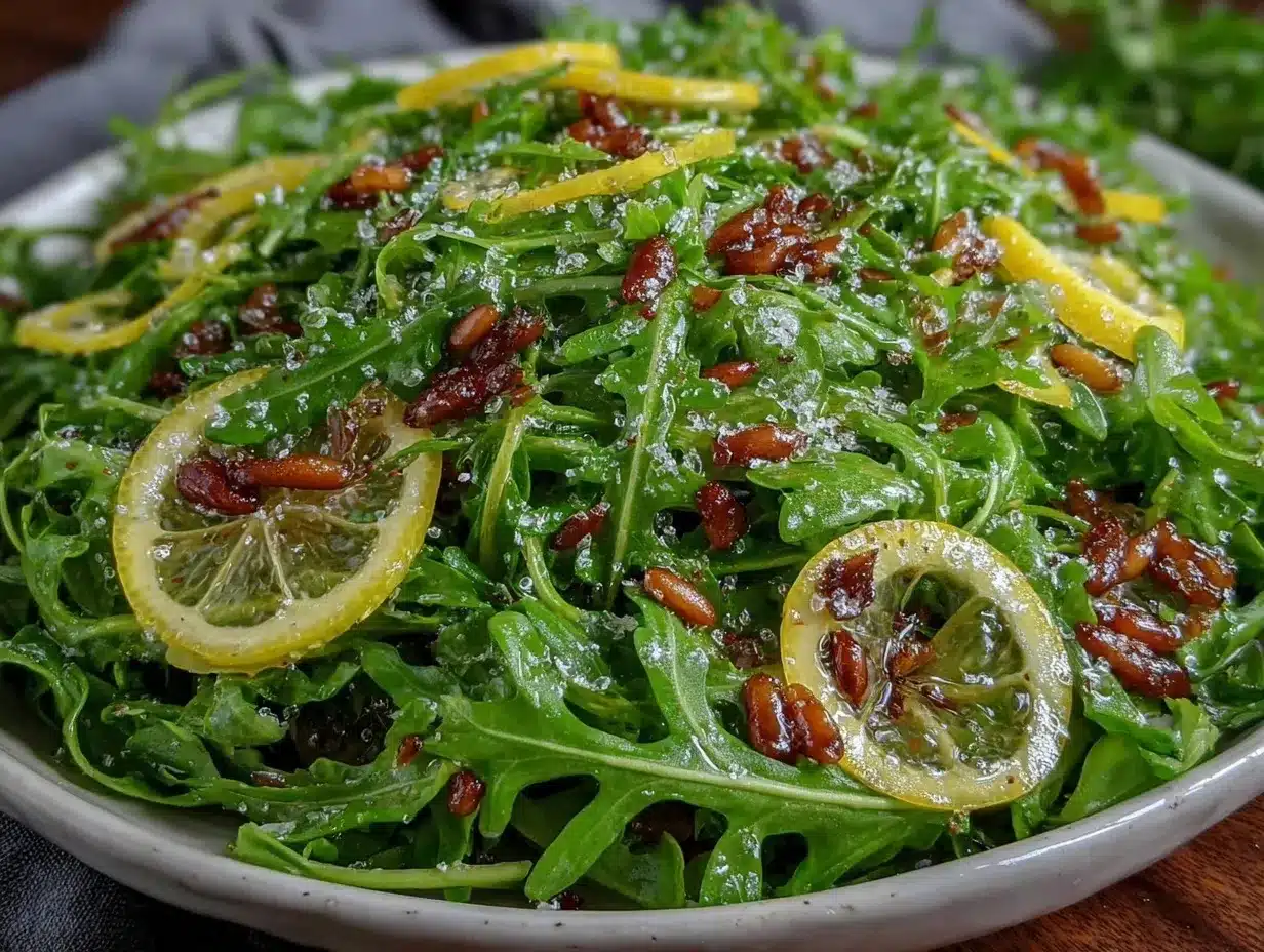 fresh arugula salad preparation steps