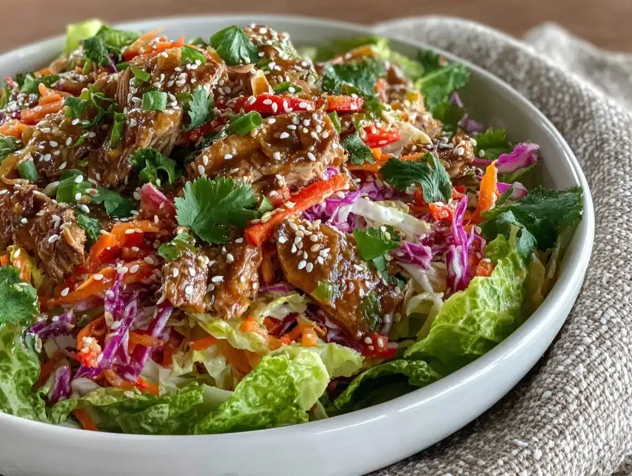 fresh asian chicken salad preparation steps
