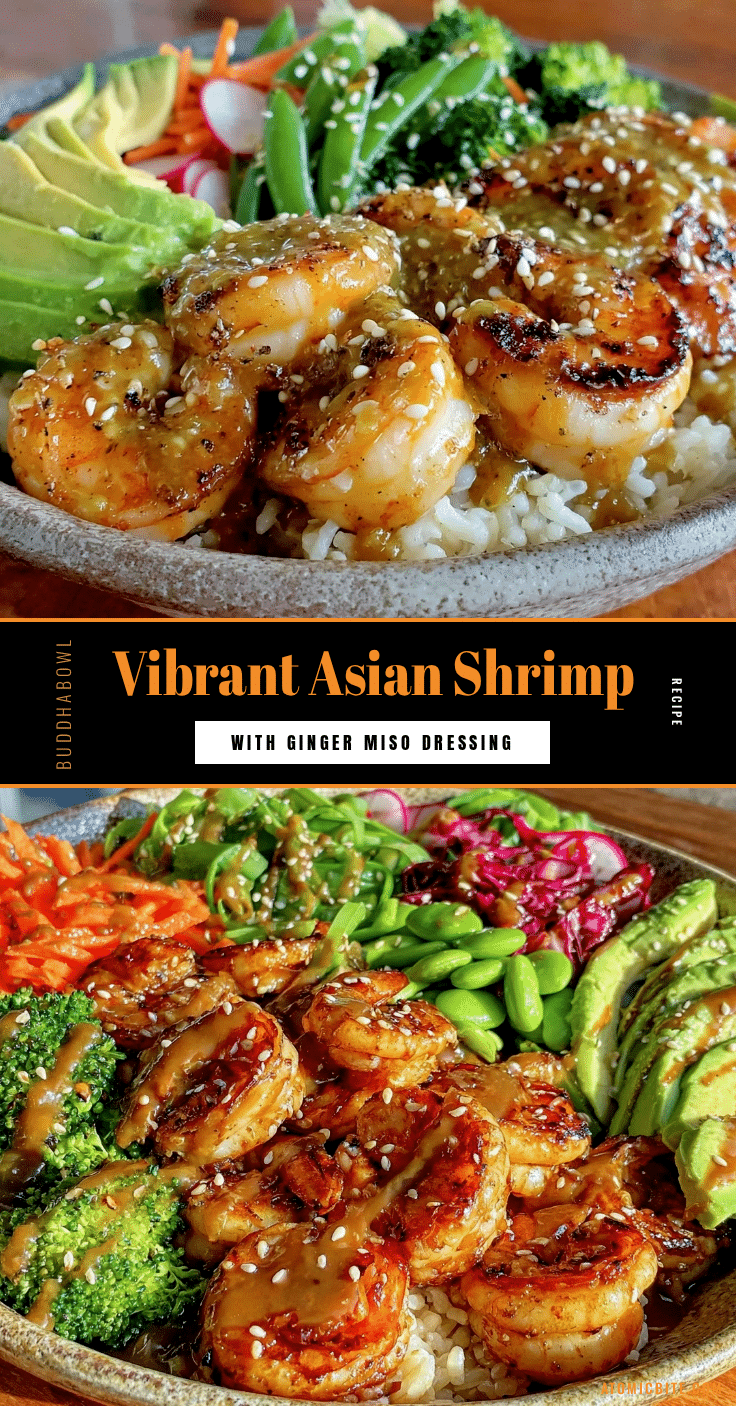fresh asian-style shrimp buddha bowl recipe