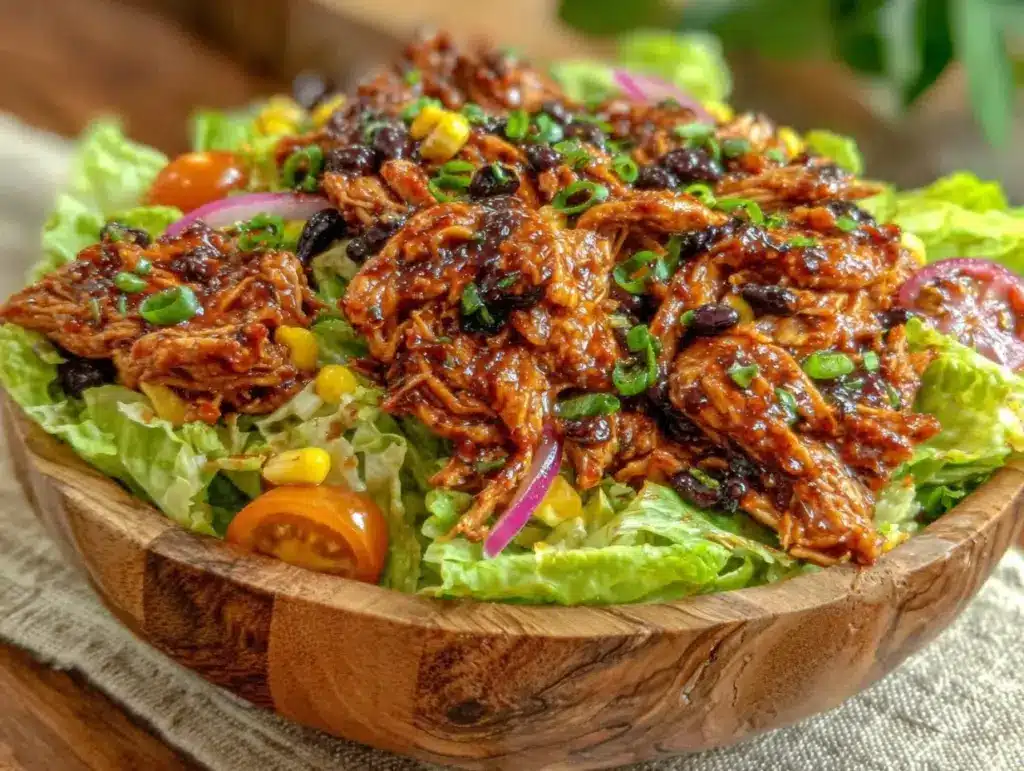 fresh BBQ chicken salad - featured image