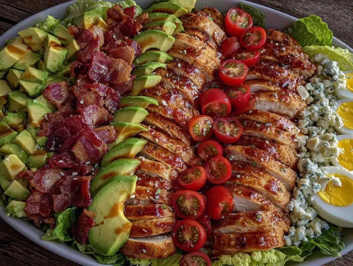 fresh cobb salad bowl preparation steps