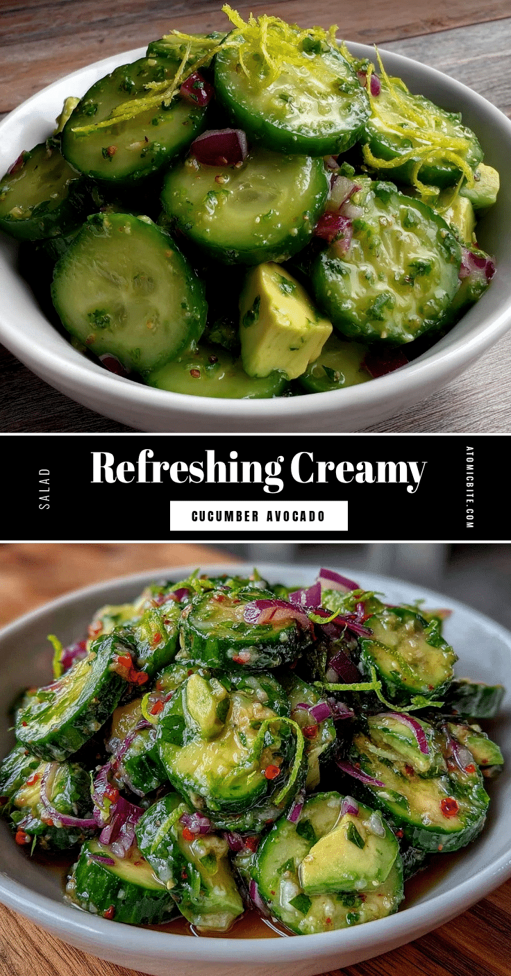 fresh cucumber avocado salad recipe