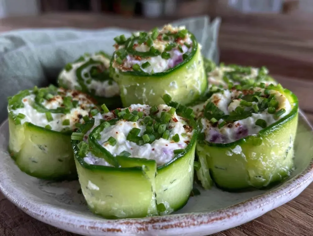 fresh cucumber dill cream cheese pinwheels - featured image