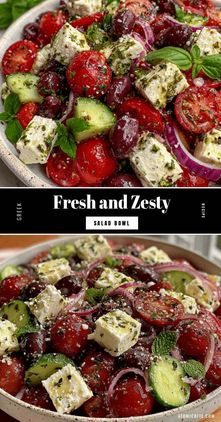 fresh greek salad bowl recipe