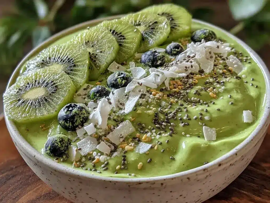 fresh green smoothie bowl - featured image