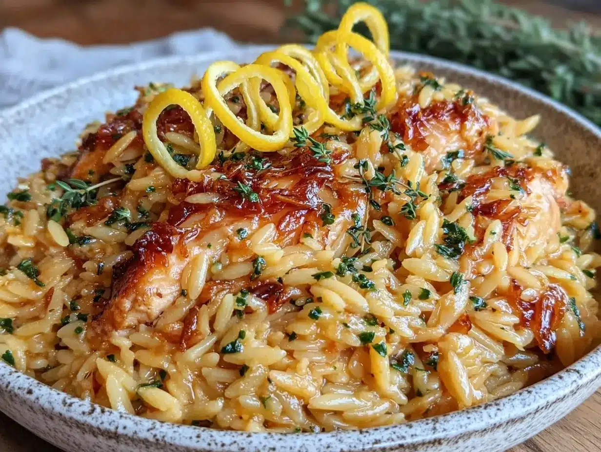 fresh lemon chicken orzo preparation steps
