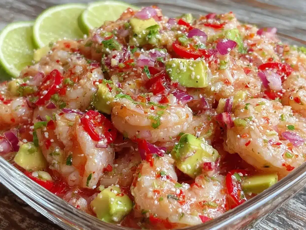 fresh shrimp ceviche preparation steps