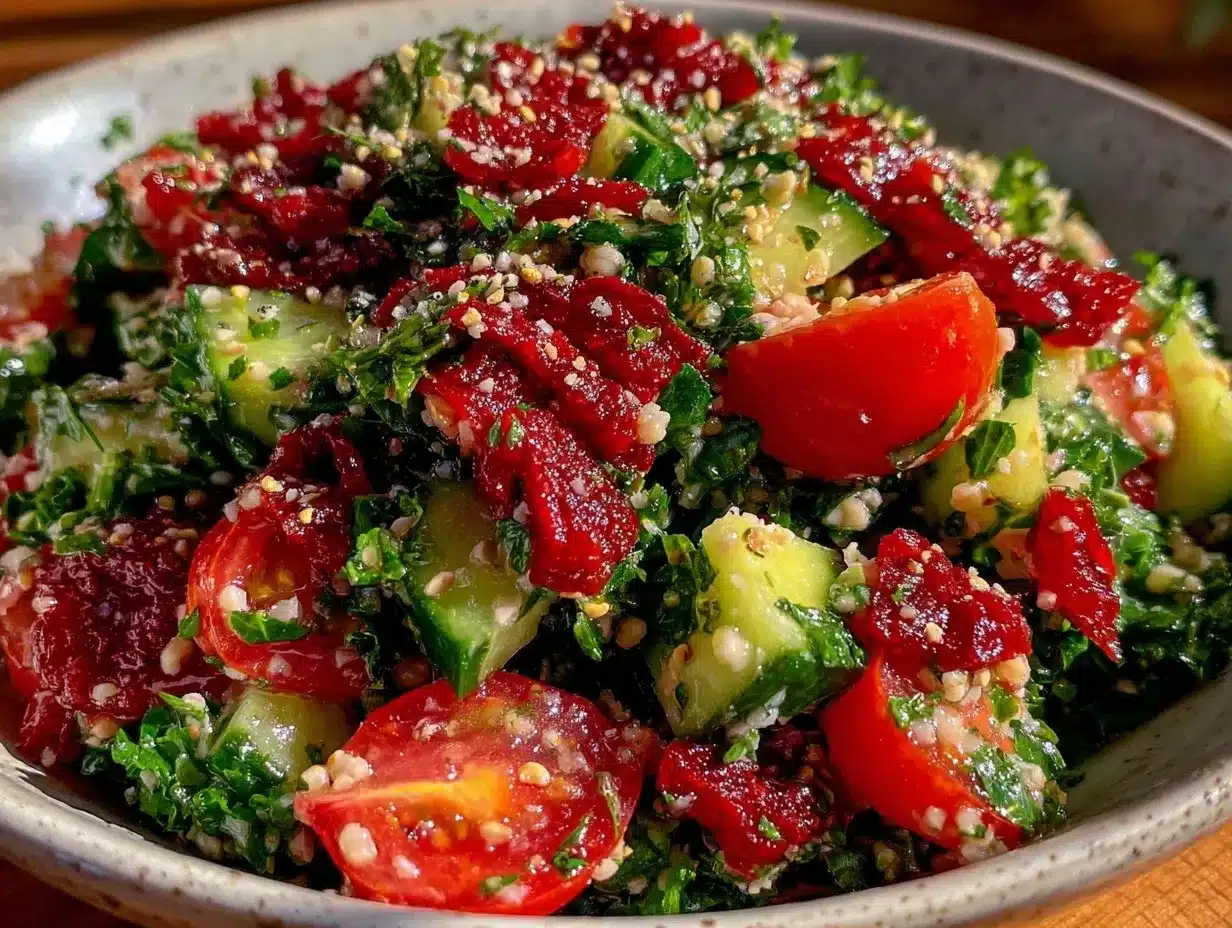 fresh tabbouleh salad preparation steps