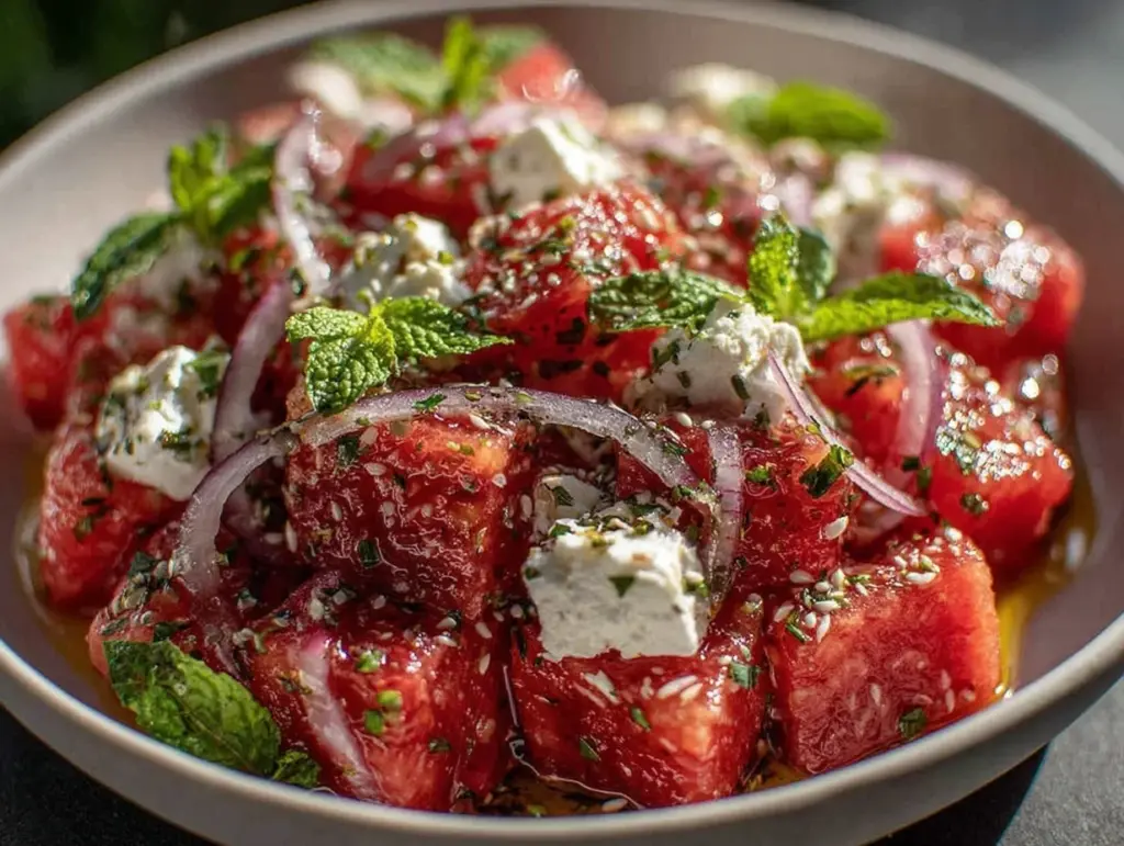 Fresh Watermelon Feta Salad - featured image