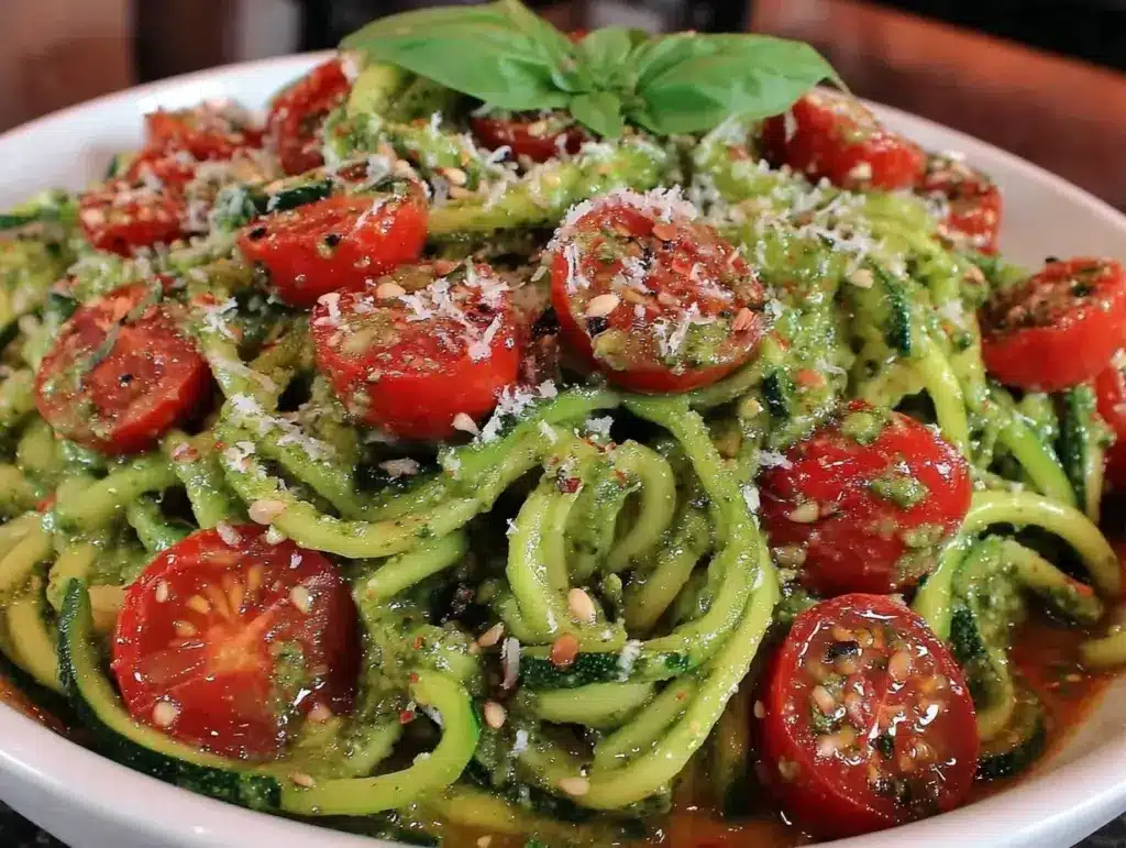 fresh zucchini noodles - featured image