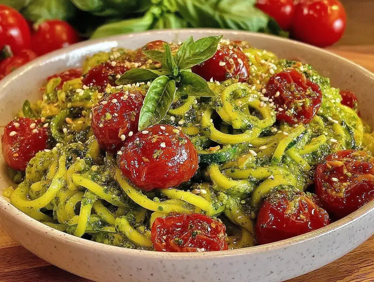 fresh zucchini noodles preparation steps