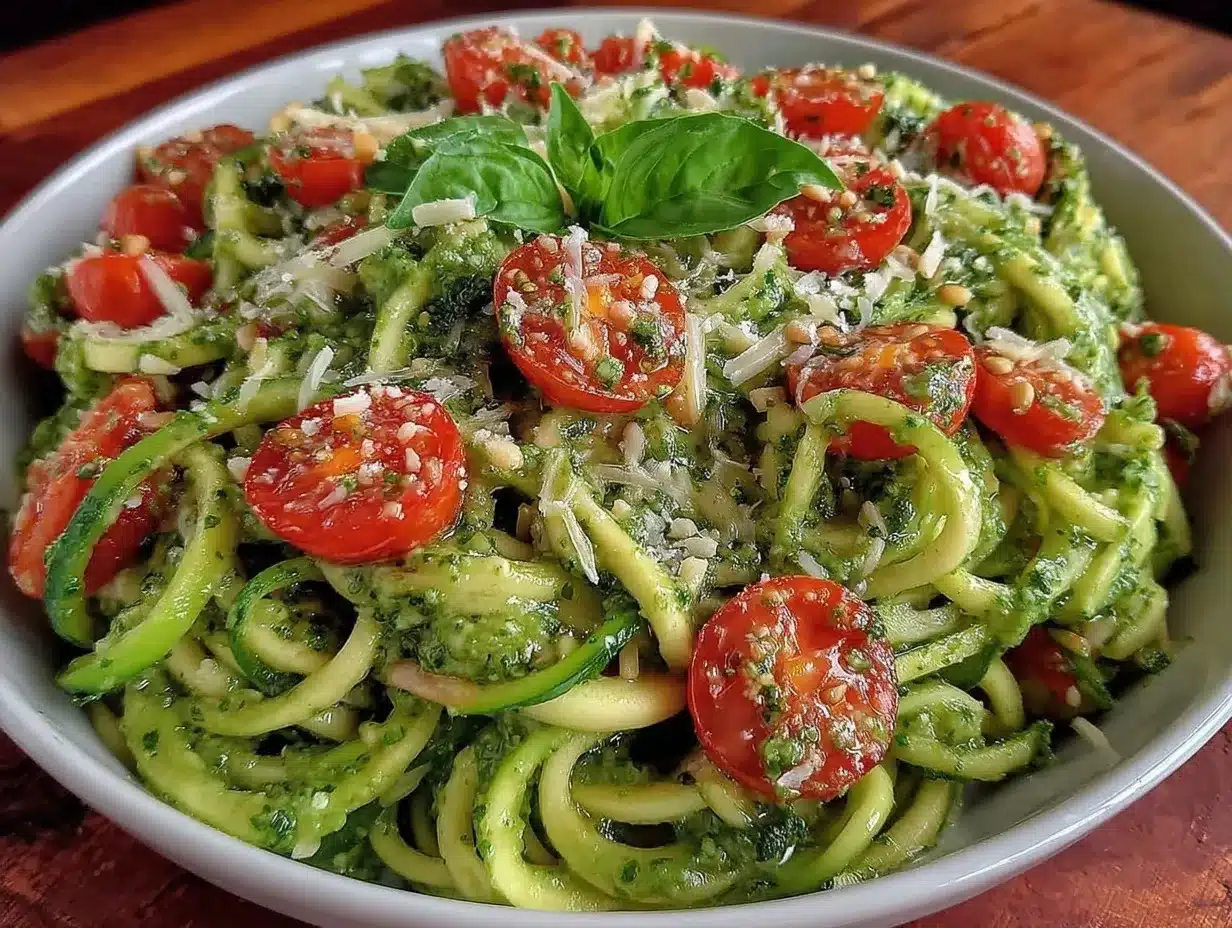 fresh zucchini noodles preparation steps