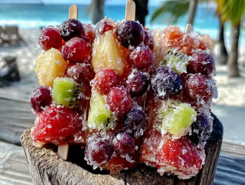 frozen fruit kabobs - featured image
