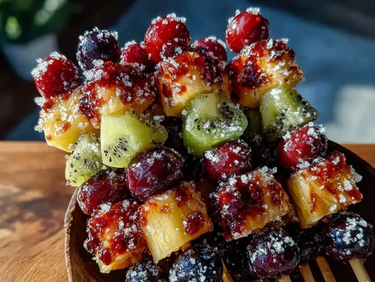 frozen fruit kabobs preparation steps