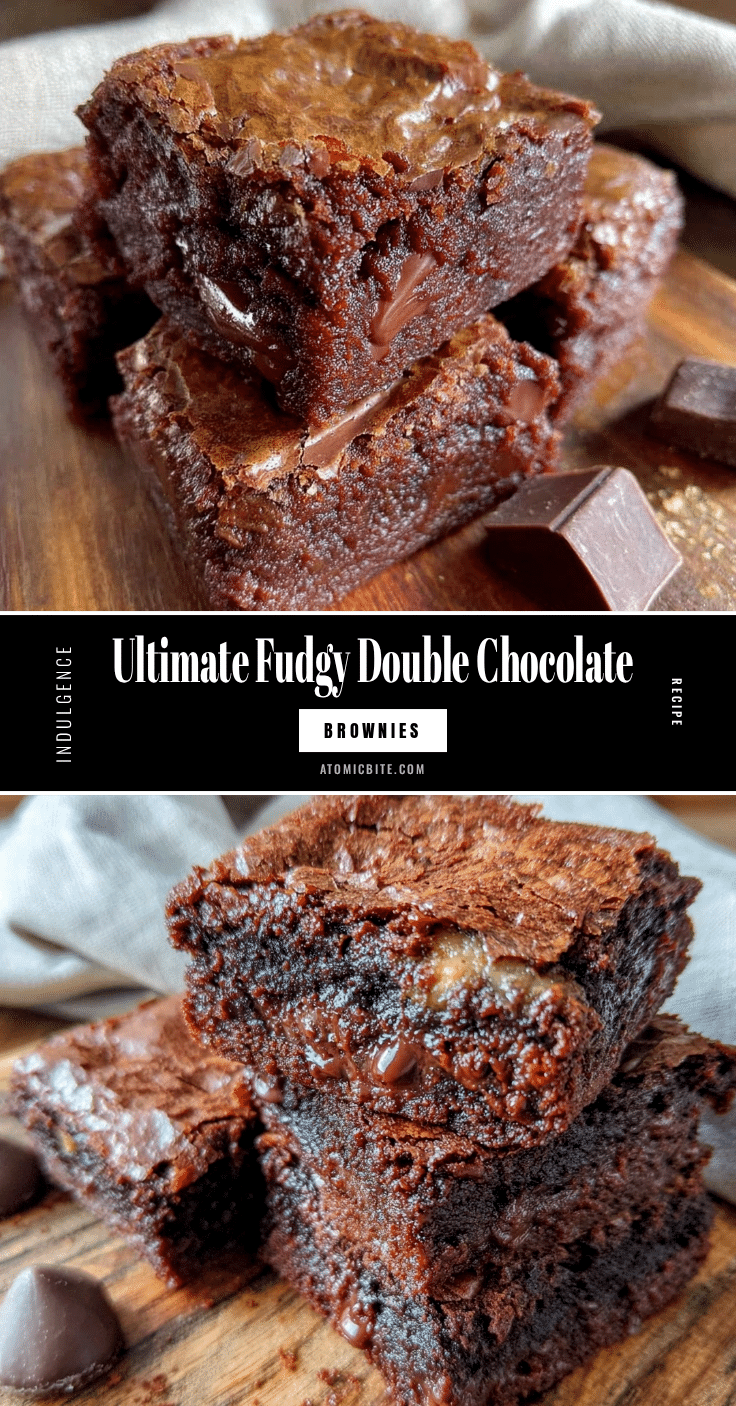 fudgy double chocolate brownies recipe