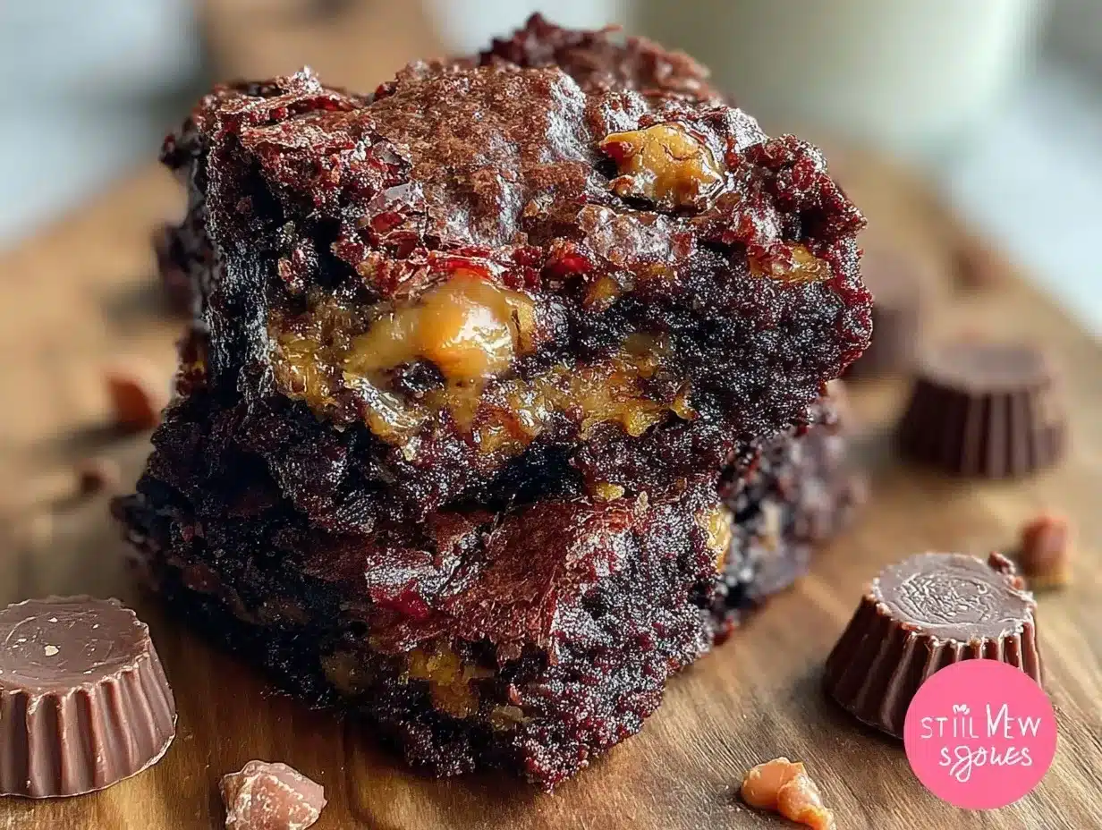 fudgy peanut butter cup brownies preparation steps