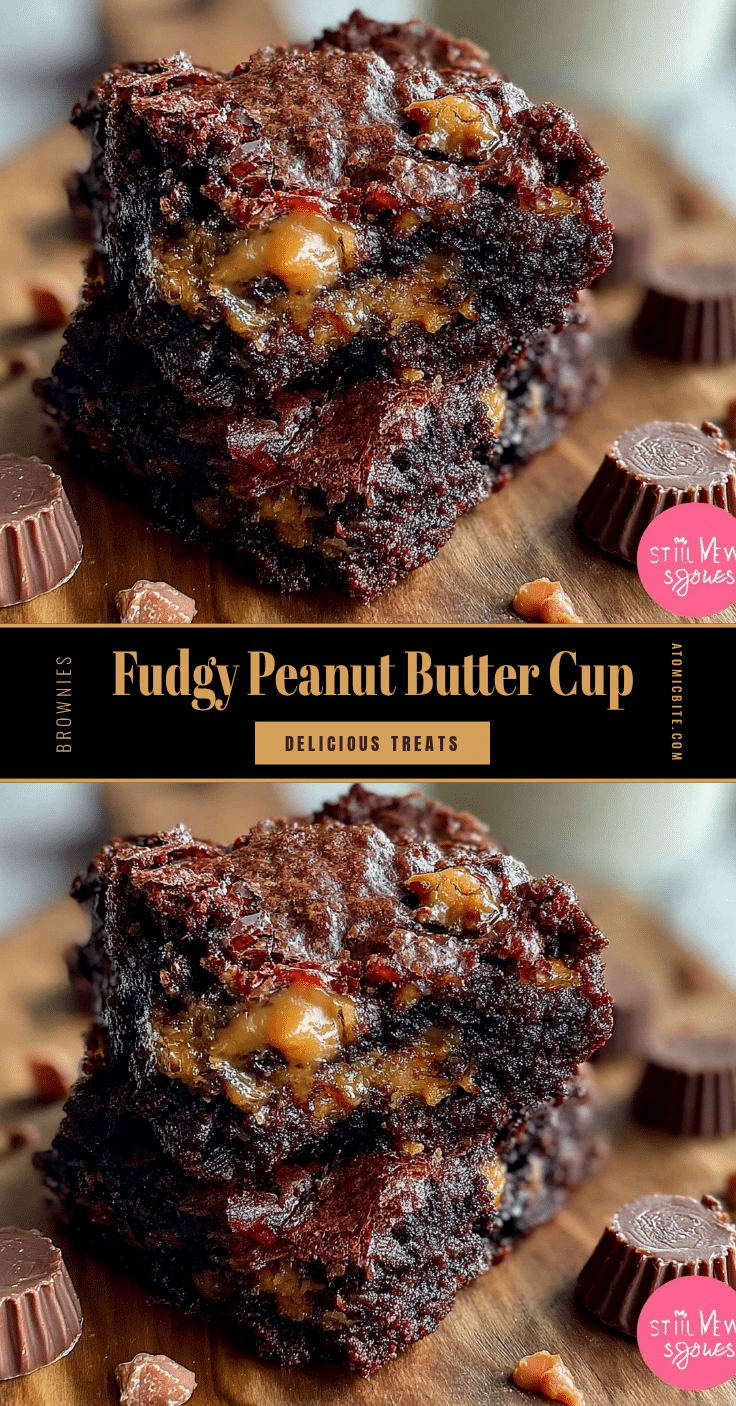 fudgy peanut butter cup brownies recipe