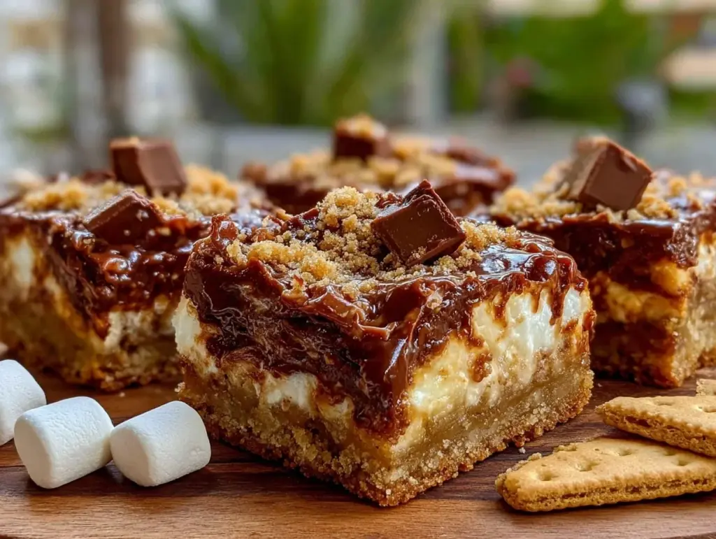 gooey smores bars - featured image