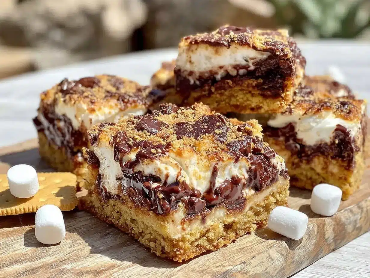 gooey smores bars preparation steps