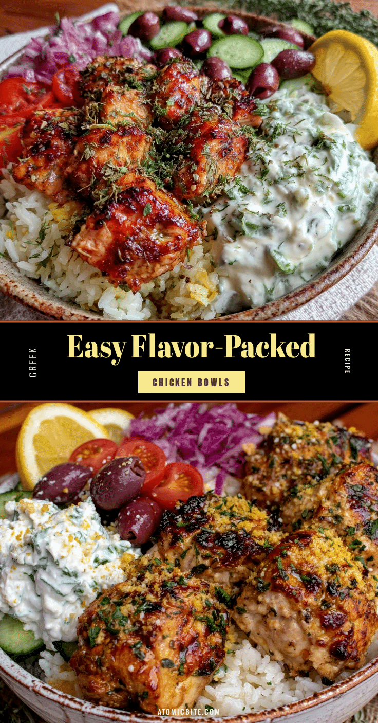 Greek chicken bowls recipe