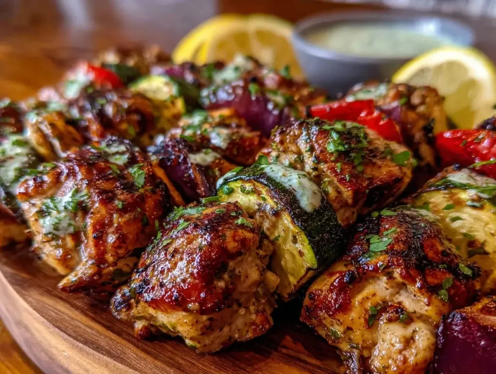 grilled chicken kabobs - featured image