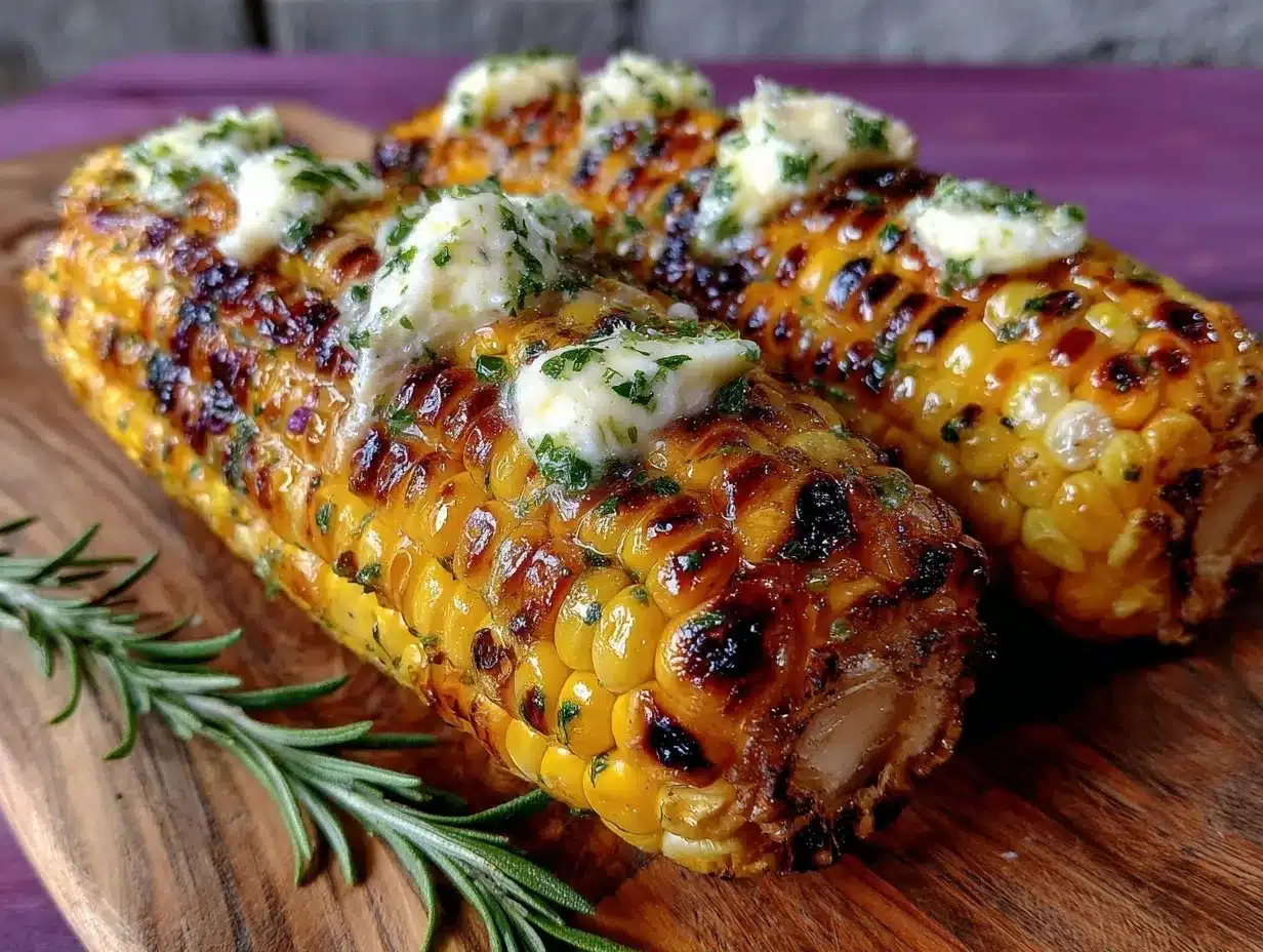 grilled corn on the cob with herb butter preparation steps