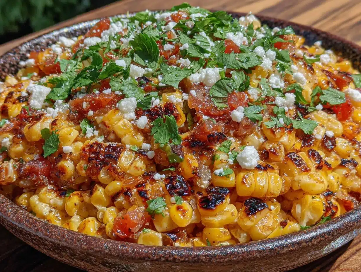 grilled corn salad mexican street style preparation steps
