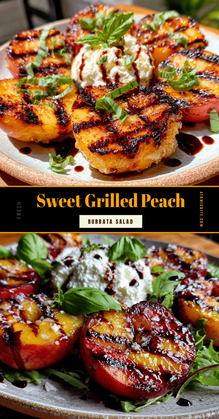 grilled peach and burrata salad recipe