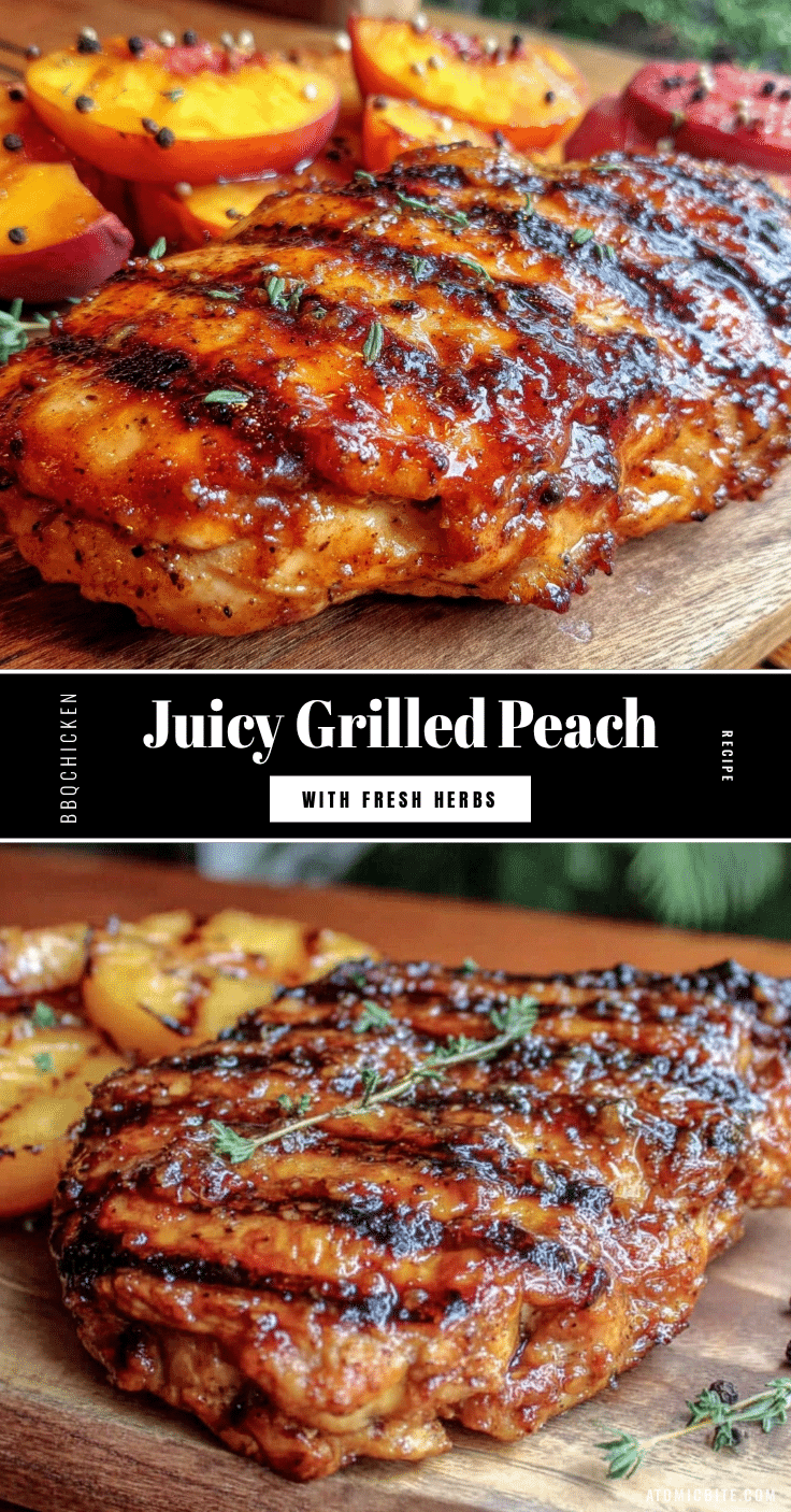 grilled peach bbq chicken recipe