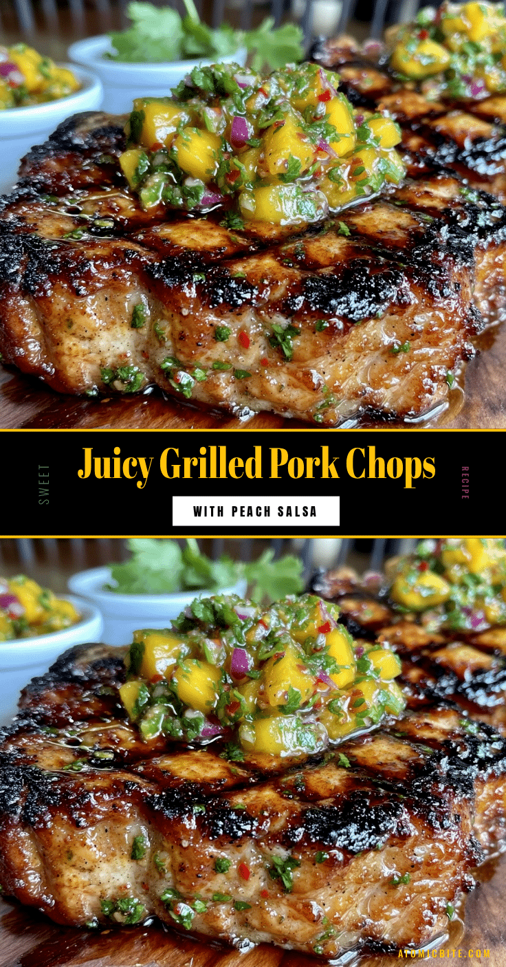 grilled pork chops with peach salsa recipe