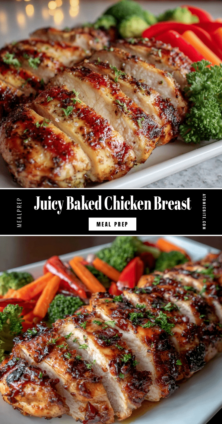 healthy baked chicken breast meal prep recipe