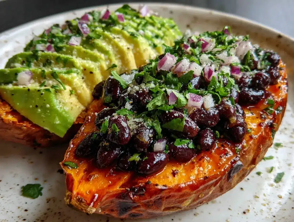 healthy baked sweet potato preparation steps