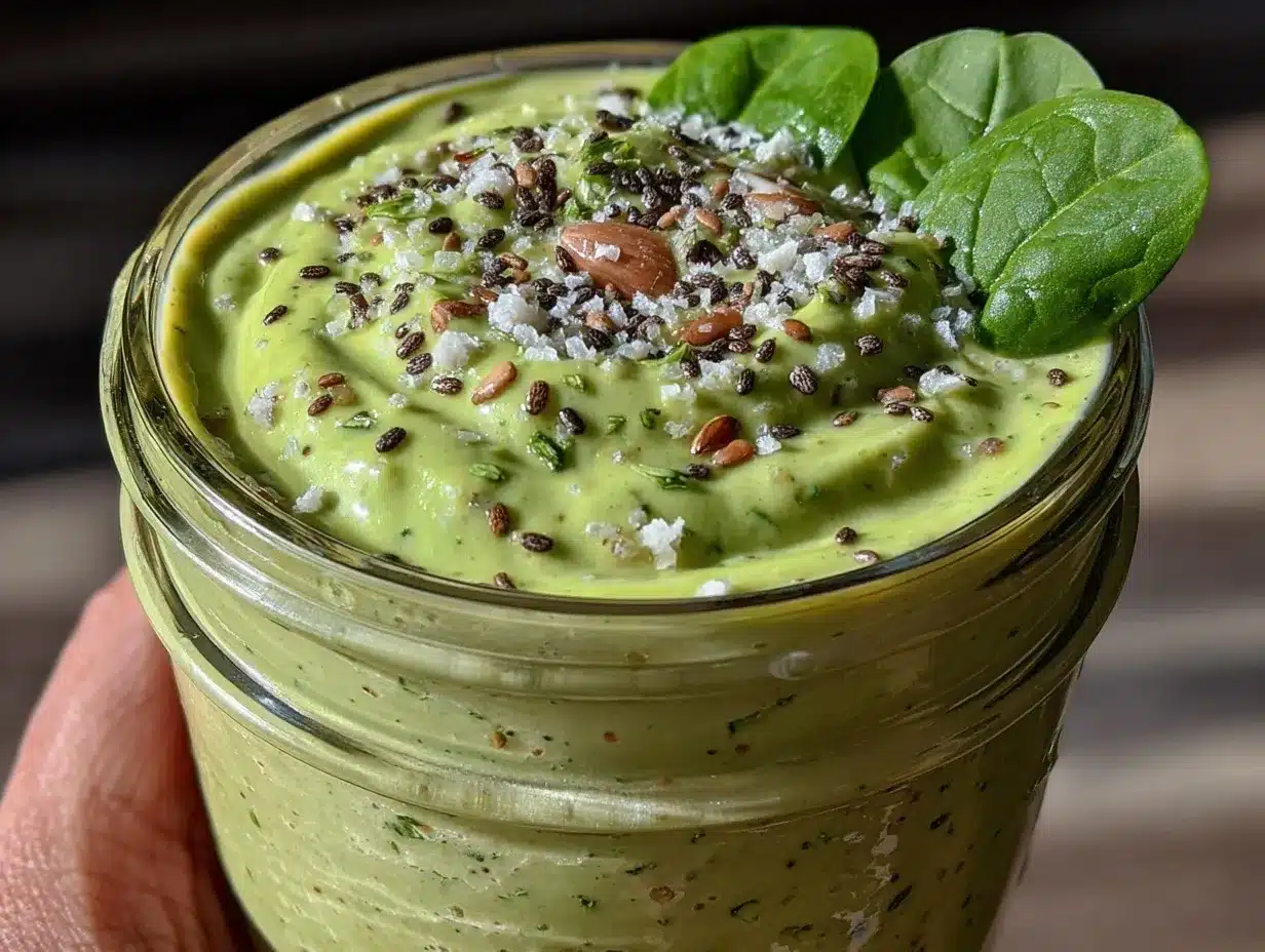 healthy green protein smoothie preparation steps