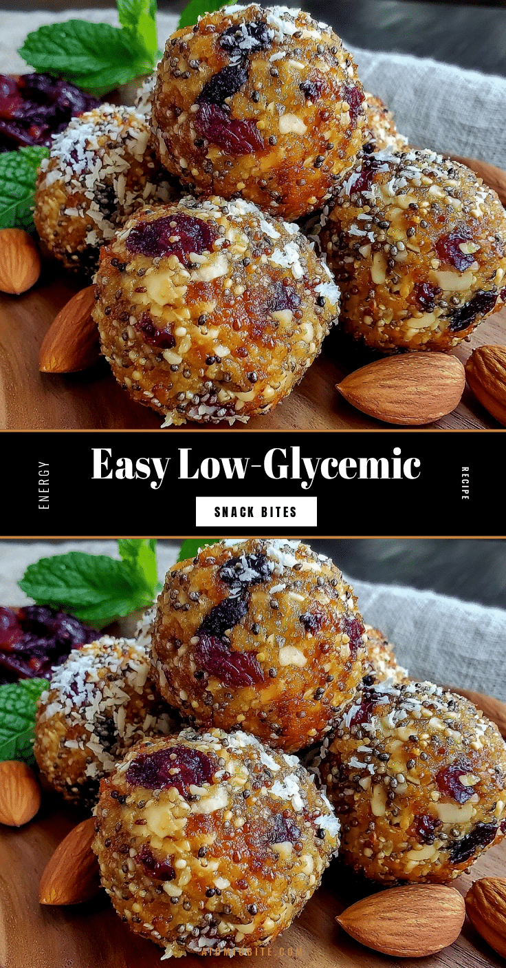 healthy low-glycemic snack bites recipe