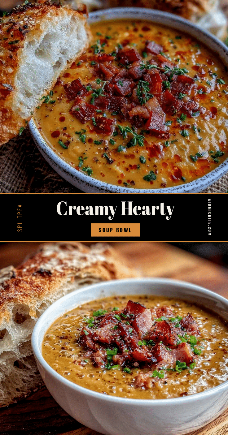 hearty split pea soup with ham recipe