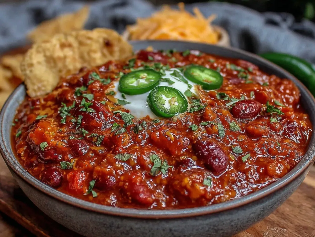 hearty vegetarian chili preparation steps