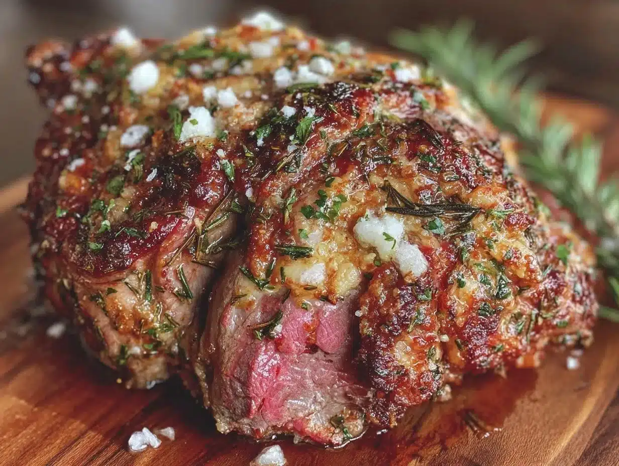 herb-crusted roasted leg of lamb preparation steps