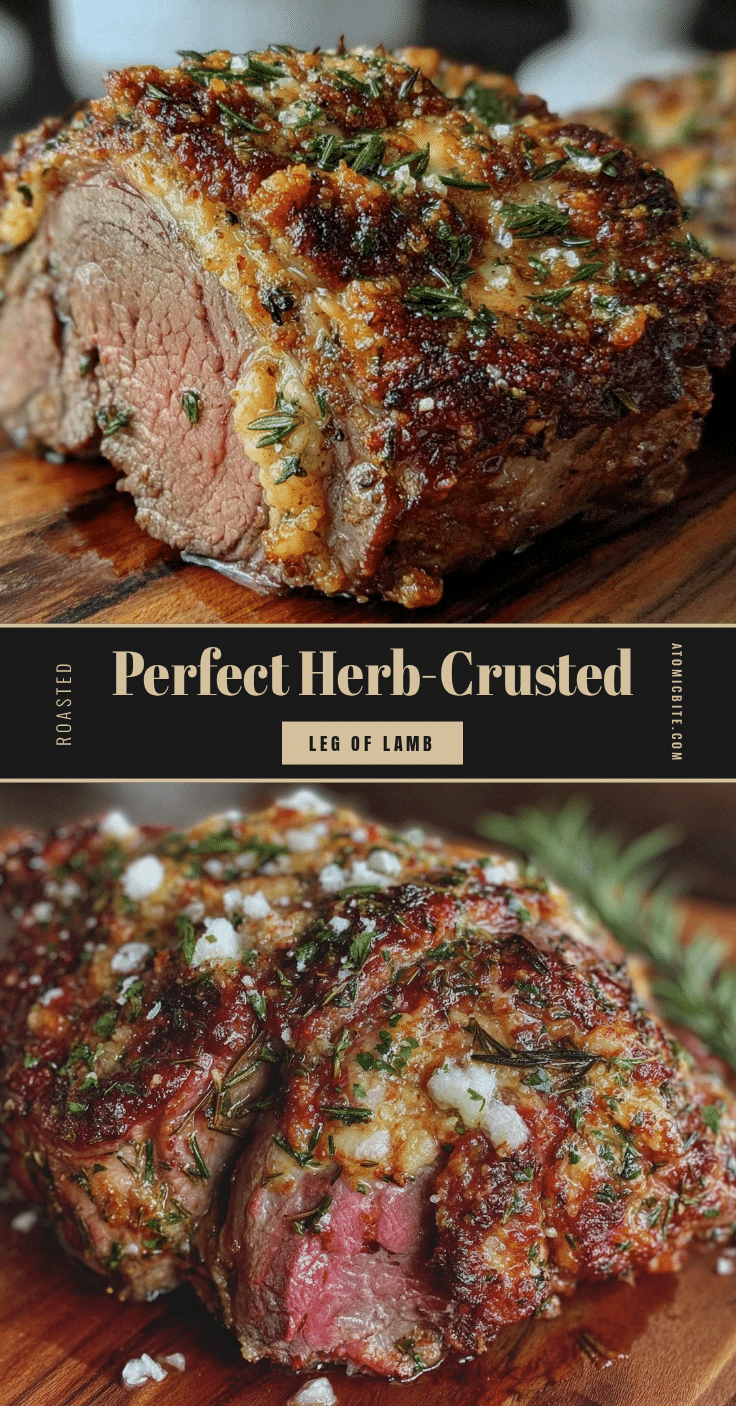 herb-crusted roasted leg of lamb recipe
