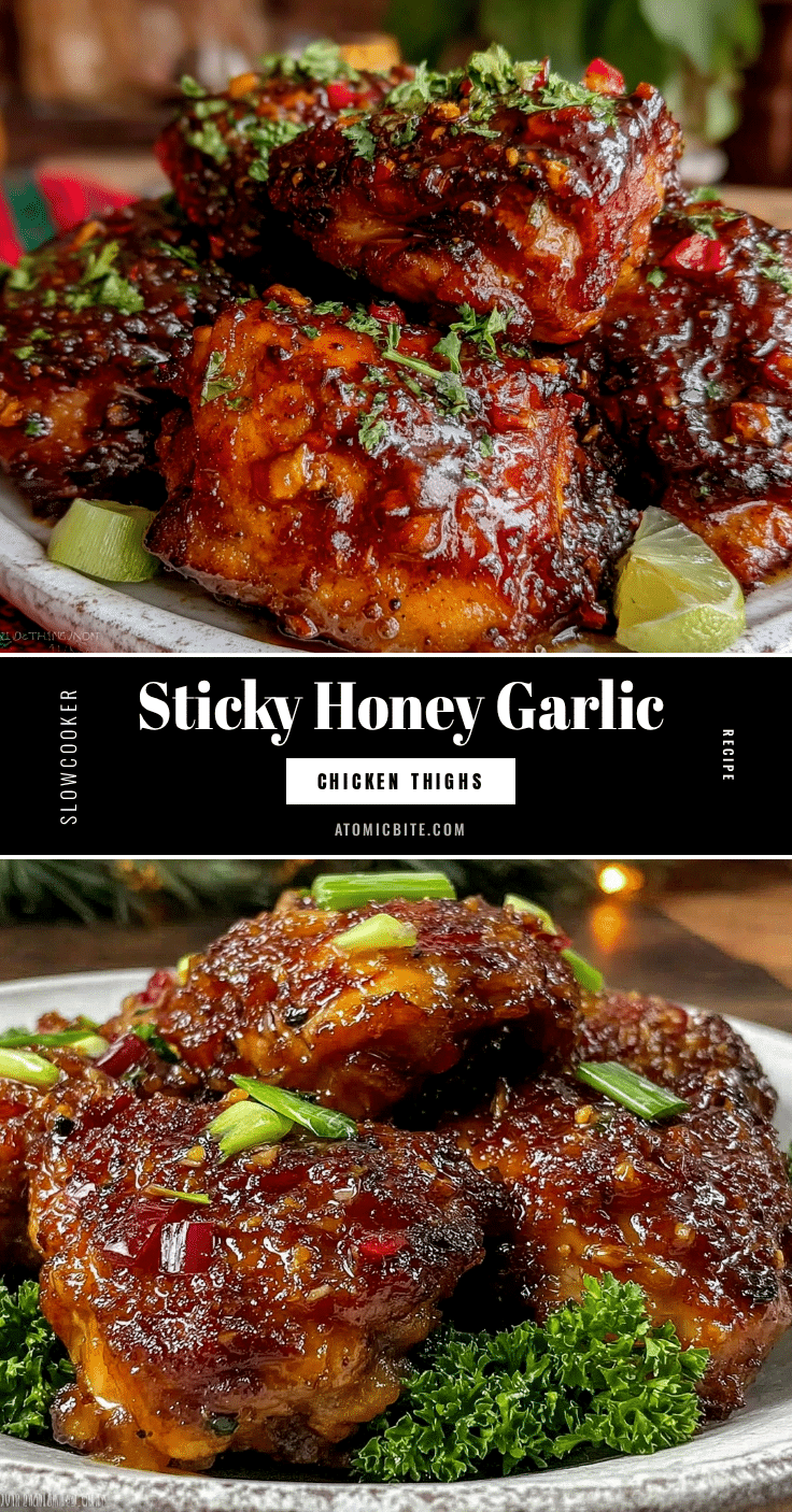 honey garlic slow cooker chicken thighs recipe