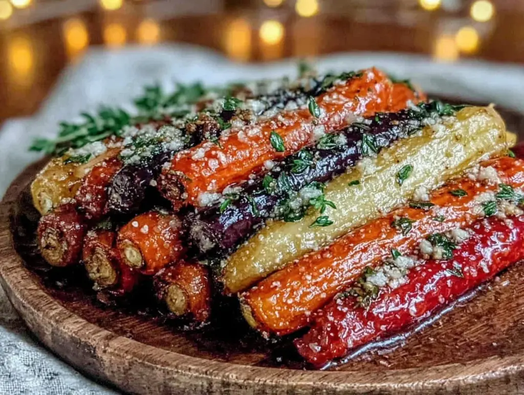 honey roasted rainbow carrots - featured image