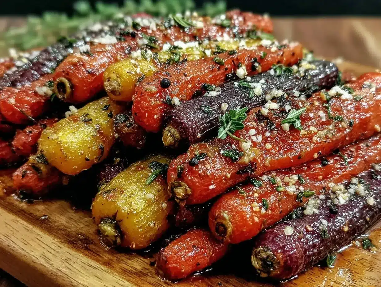 honey roasted rainbow carrots preparation steps