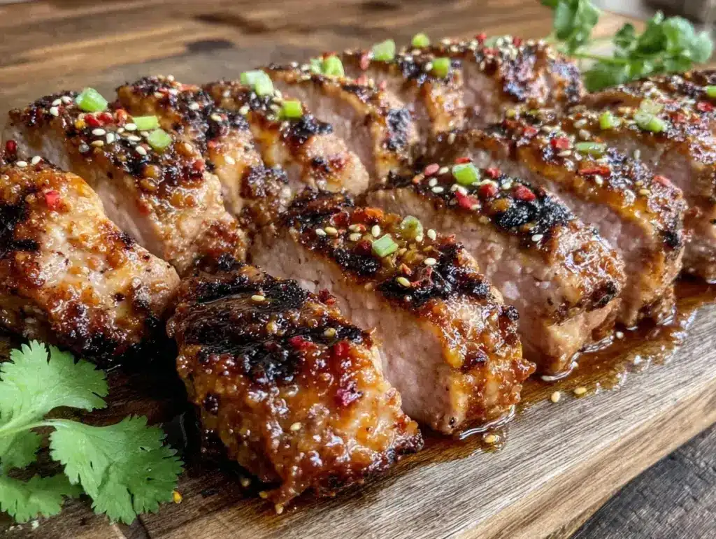 honey sriracha grilled pork tenderloin - featured image