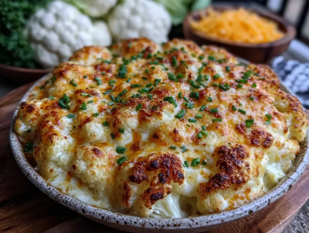 keto cauliflower mac and cheese - featured image