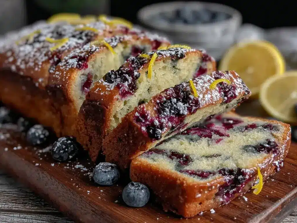 lemon blueberry bread - featured image