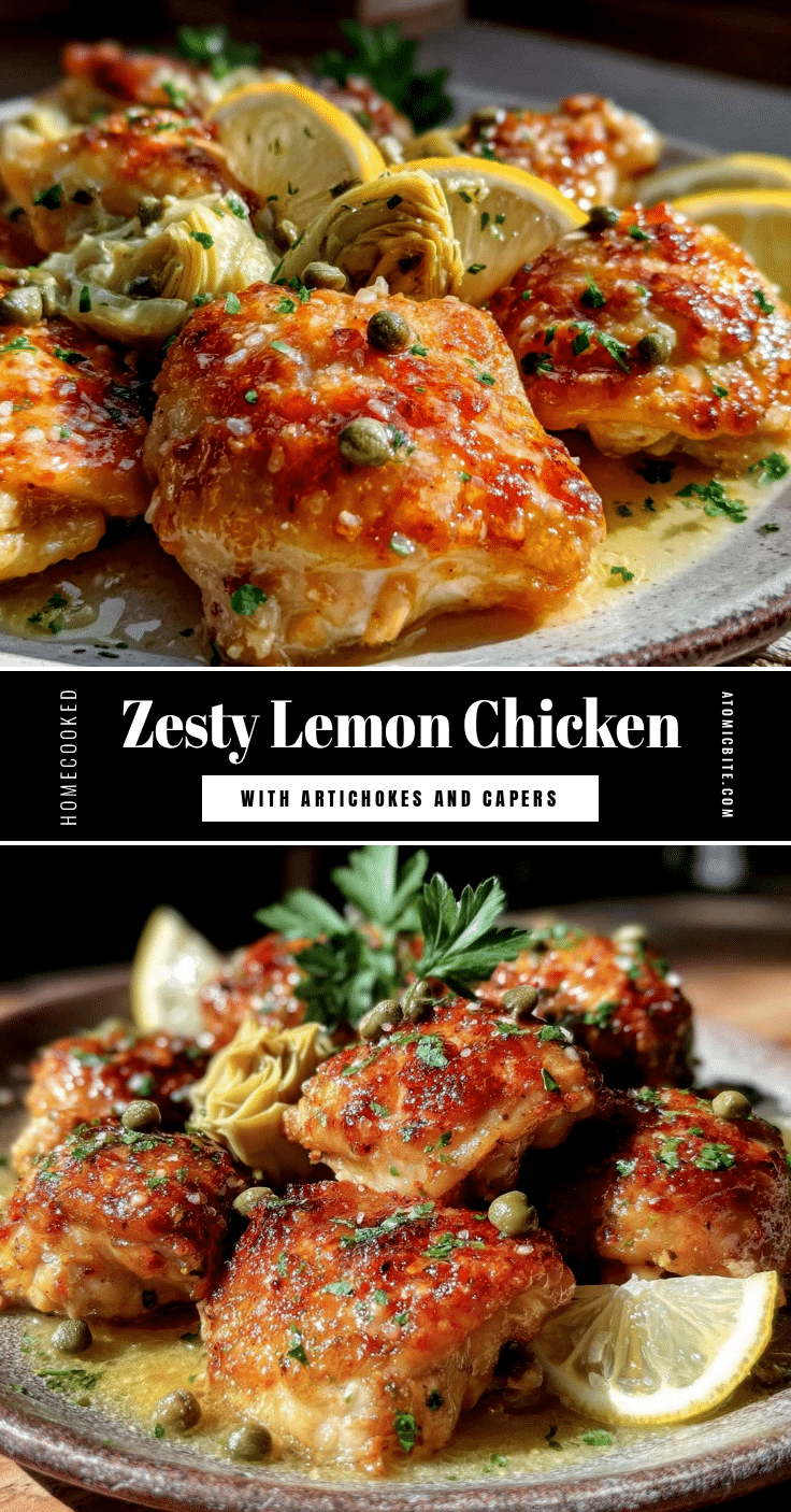 lemon chicken with artichokes and capers recipe