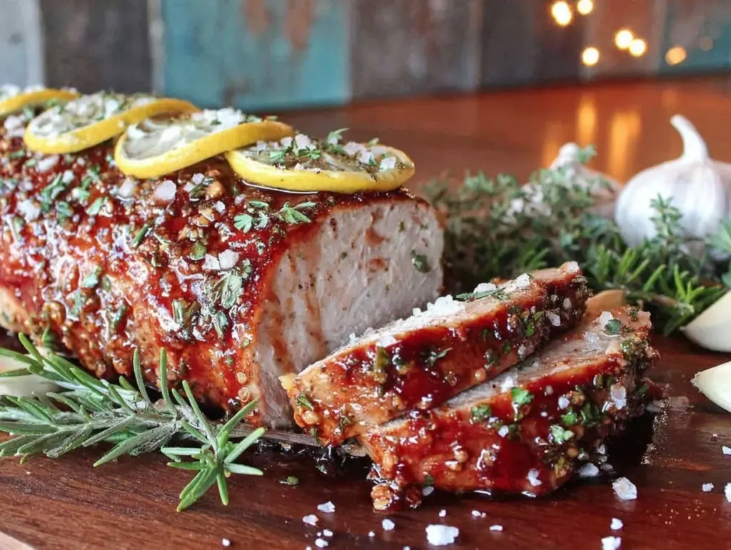 lemon herb pork tenderloin - featured image